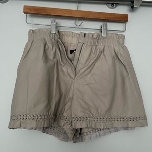Leather shorts